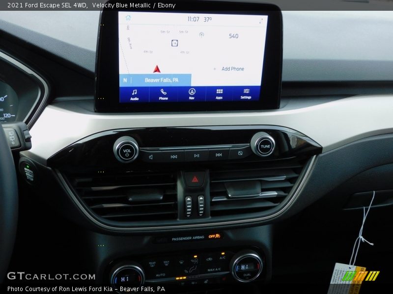 Velocity Blue Metallic / Ebony 2021 Ford Escape SEL 4WD