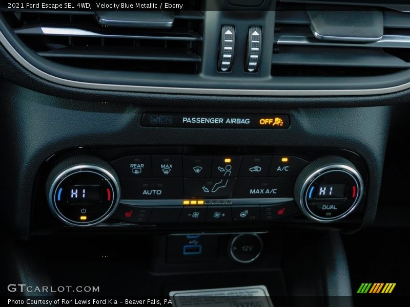 Velocity Blue Metallic / Ebony 2021 Ford Escape SEL 4WD