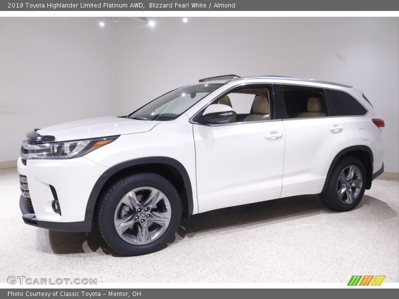 Blizzard Pearl White / Almond 2019 Toyota Highlander Limited Platinum AWD