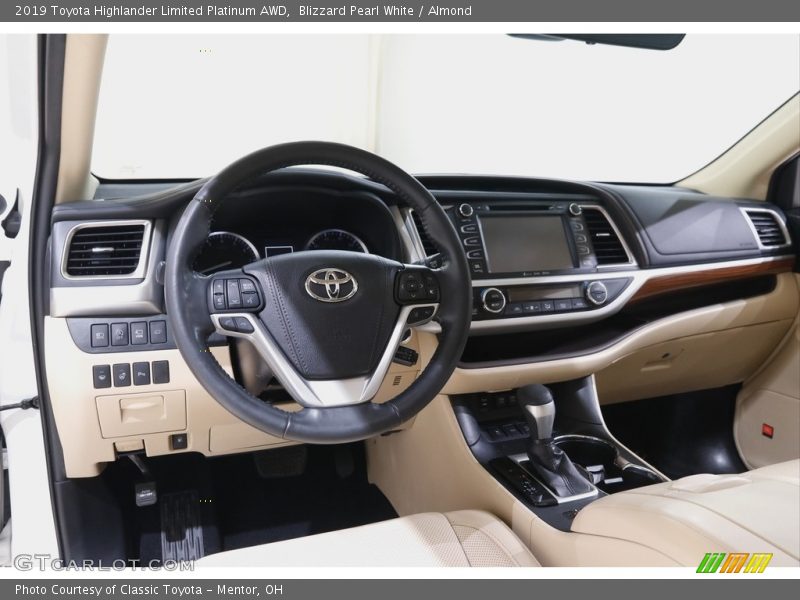 Blizzard Pearl White / Almond 2019 Toyota Highlander Limited Platinum AWD