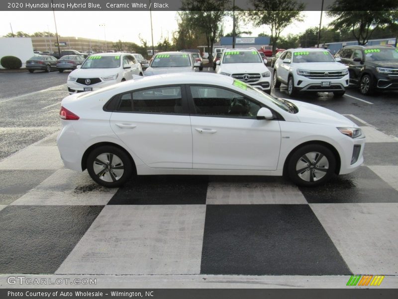 Ceramic White / Black 2020 Hyundai Ioniq Hybrid Blue