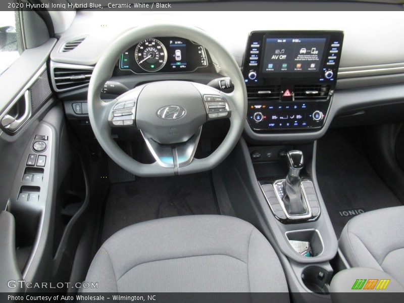 Ceramic White / Black 2020 Hyundai Ioniq Hybrid Blue