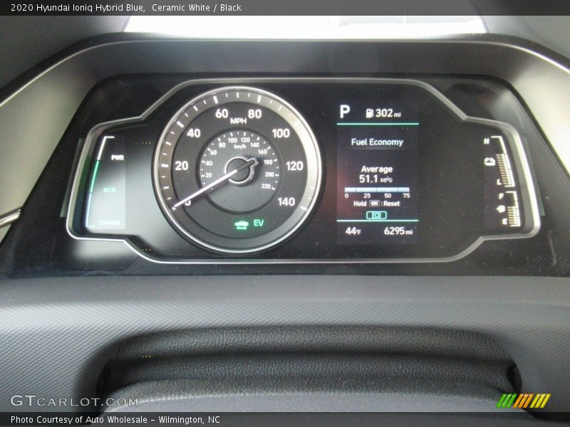 Ceramic White / Black 2020 Hyundai Ioniq Hybrid Blue