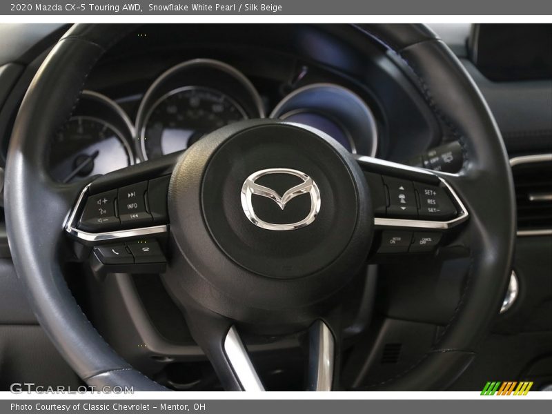 Snowflake White Pearl / Silk Beige 2020 Mazda CX-5 Touring AWD