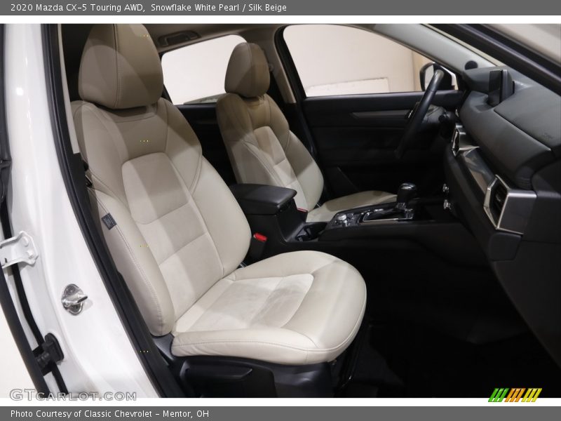 Snowflake White Pearl / Silk Beige 2020 Mazda CX-5 Touring AWD