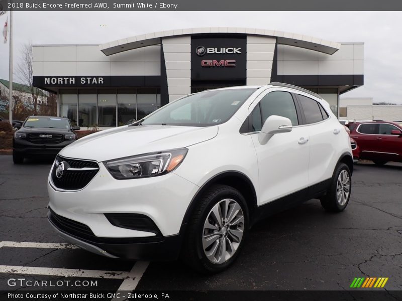 Summit White / Ebony 2018 Buick Encore Preferred AWD