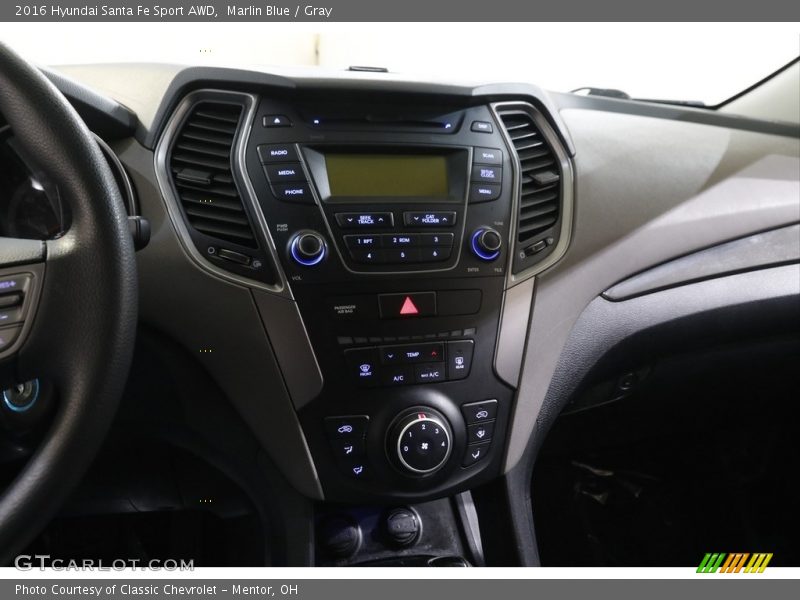 Marlin Blue / Gray 2016 Hyundai Santa Fe Sport AWD