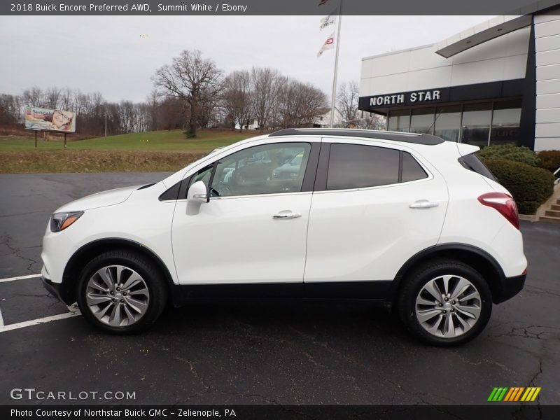 Summit White / Ebony 2018 Buick Encore Preferred AWD