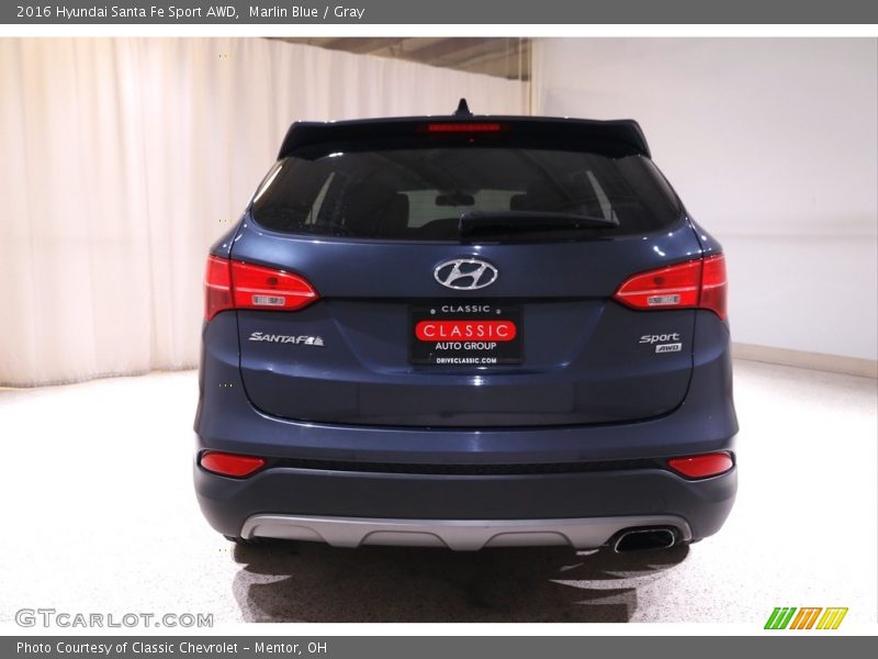 Marlin Blue / Gray 2016 Hyundai Santa Fe Sport AWD