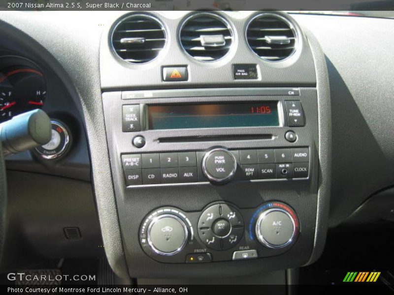 Super Black / Charcoal 2007 Nissan Altima 2.5 S