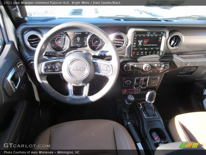 Bright White / Dark Saddle/Black 2021 Jeep Wrangler Unlimited Rubicon 4x4