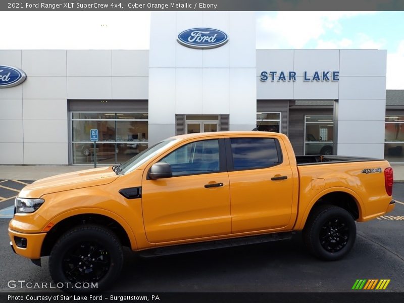 Cyber Orange Metallic / Ebony 2021 Ford Ranger XLT SuperCrew 4x4