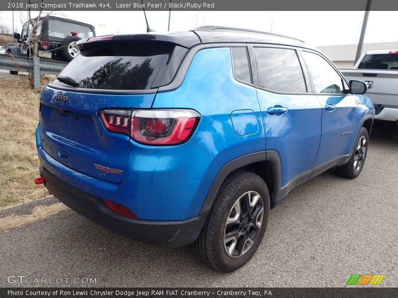 Laser Blue Pearl / Black/Ruby Red 2018 Jeep Compass Trailhawk 4x4