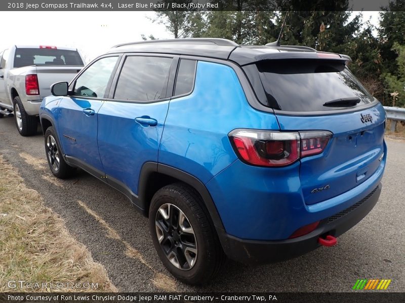 Laser Blue Pearl / Black/Ruby Red 2018 Jeep Compass Trailhawk 4x4