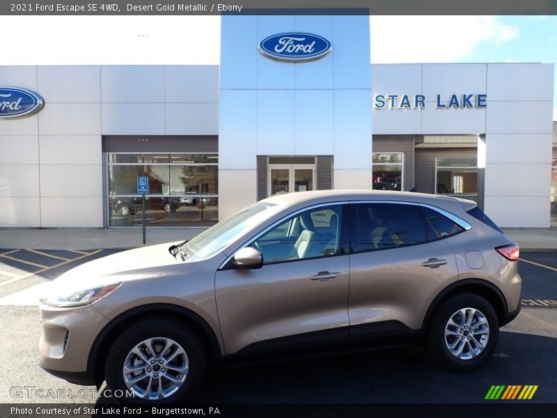 Desert Gold Metallic / Ebony 2021 Ford Escape SE 4WD