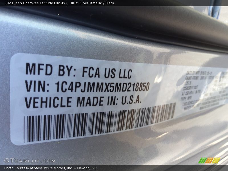 Billet Silver Metallic / Black 2021 Jeep Cherokee Latitude Lux 4x4