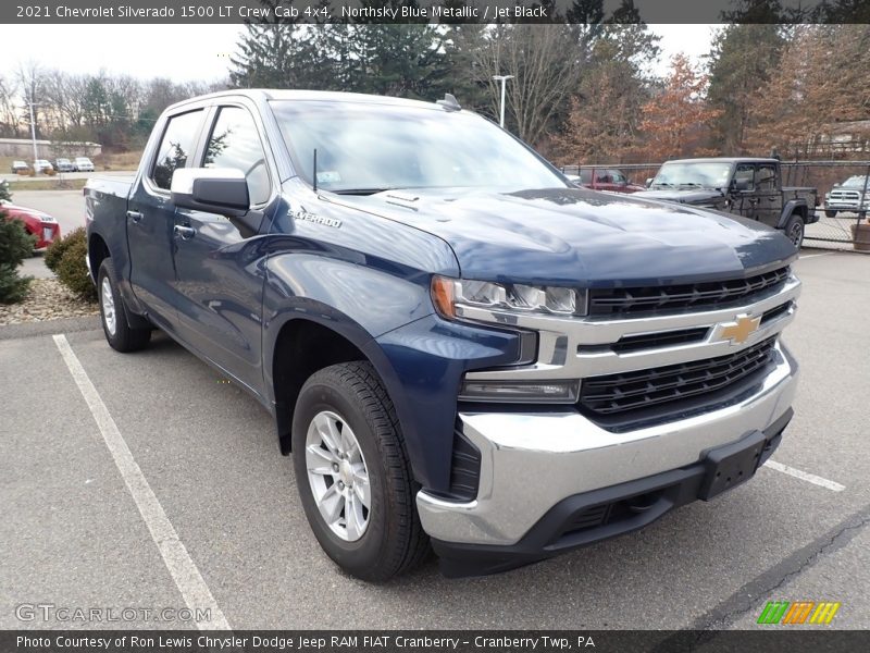 Northsky Blue Metallic / Jet Black 2021 Chevrolet Silverado 1500 LT Crew Cab 4x4