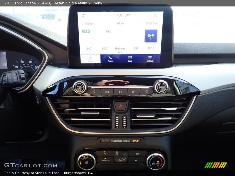 Desert Gold Metallic / Ebony 2021 Ford Escape SE 4WD
