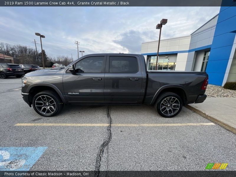 Granite Crystal Metallic / Black 2019 Ram 1500 Laramie Crew Cab 4x4