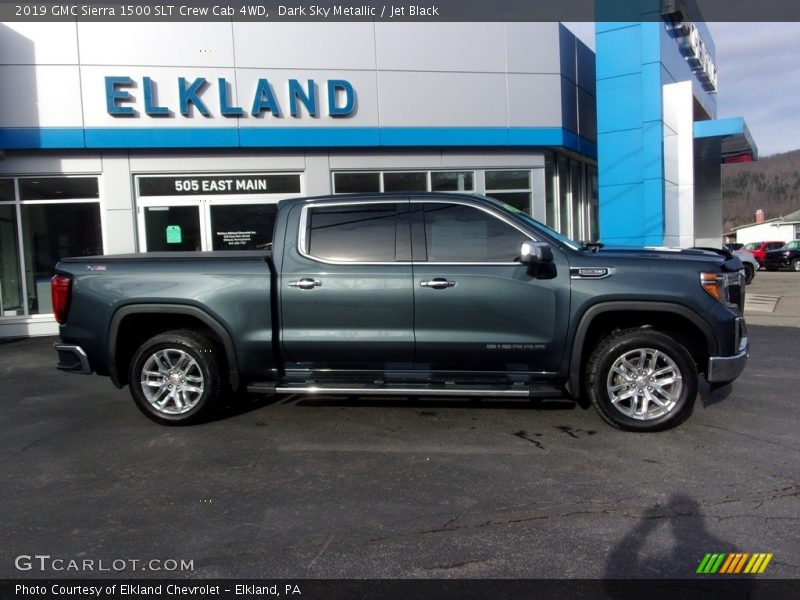 Dark Sky Metallic / Jet Black 2019 GMC Sierra 1500 SLT Crew Cab 4WD