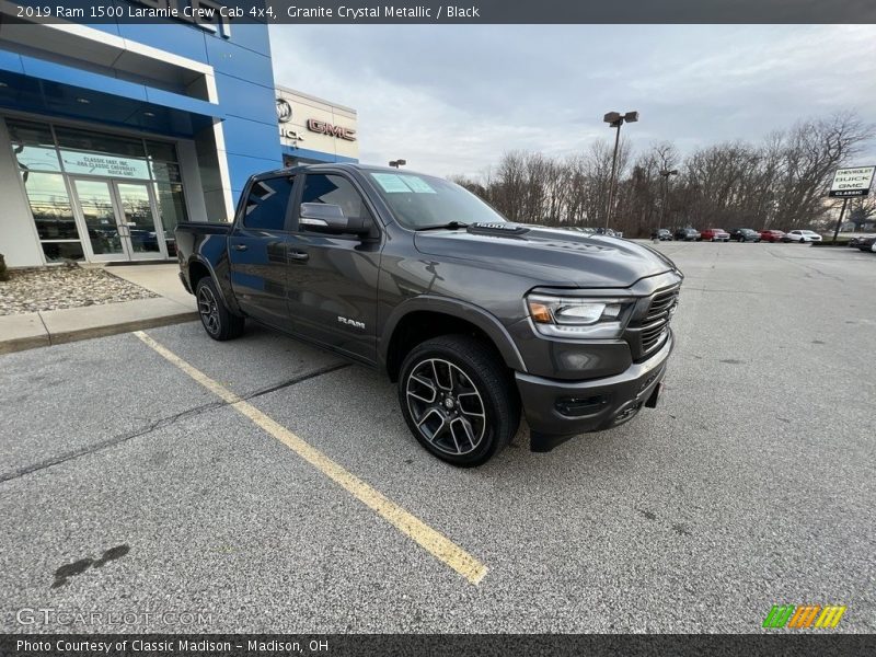 Granite Crystal Metallic / Black 2019 Ram 1500 Laramie Crew Cab 4x4