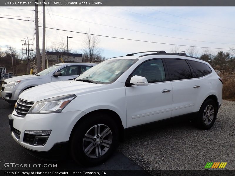 Summit White / Ebony 2016 Chevrolet Traverse LT AWD
