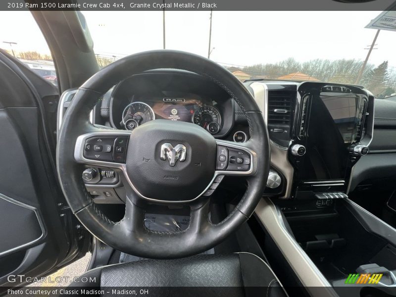 Granite Crystal Metallic / Black 2019 Ram 1500 Laramie Crew Cab 4x4