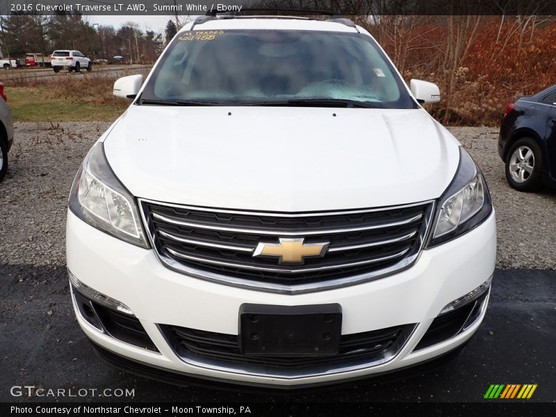 Summit White / Ebony 2016 Chevrolet Traverse LT AWD