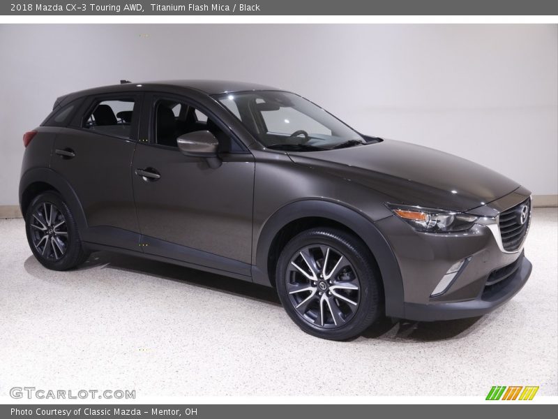 Titanium Flash Mica / Black 2018 Mazda CX-3 Touring AWD