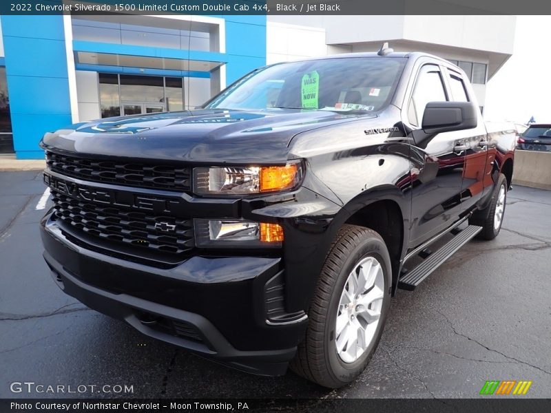 Black / Jet Black 2022 Chevrolet Silverado 1500 Limited Custom Double Cab 4x4