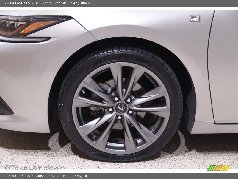 Atomic Silver / Black 2019 Lexus ES 350 F Sport