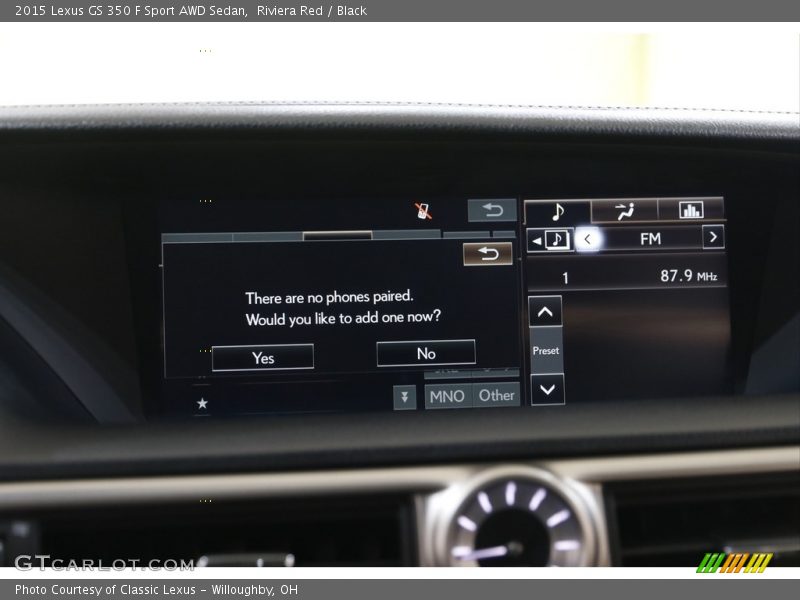 Controls of 2015 GS 350 F Sport AWD Sedan