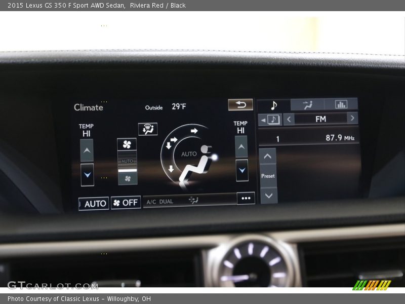 Controls of 2015 GS 350 F Sport AWD Sedan