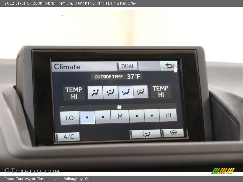 Tungsten Silver Pearl / Water Gray 2012 Lexus CT 200h Hybrid Premium