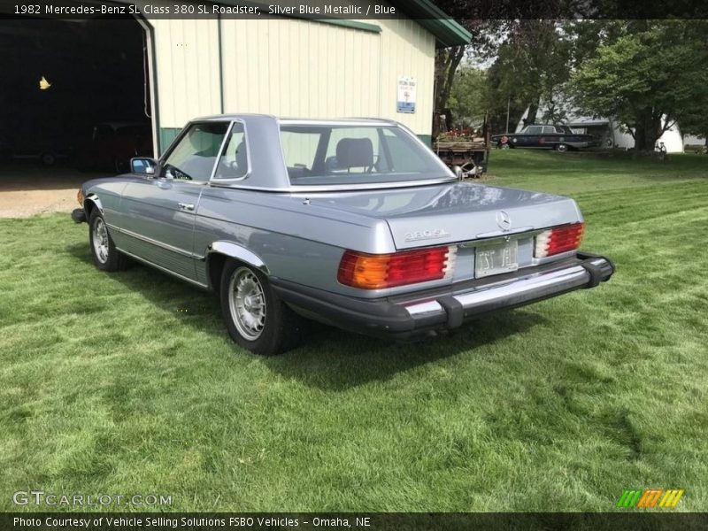 Silver Blue Metallic / Blue 1982 Mercedes-Benz SL Class 380 SL Roadster