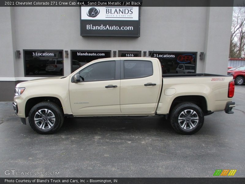 Sand Dune Metallic / Jet Black 2021 Chevrolet Colorado Z71 Crew Cab 4x4