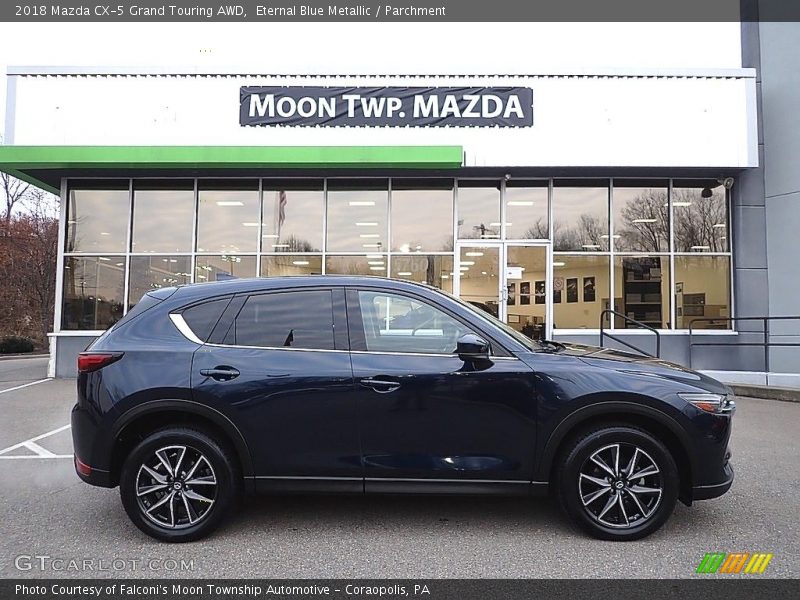 Eternal Blue Metallic / Parchment 2018 Mazda CX-5 Grand Touring AWD