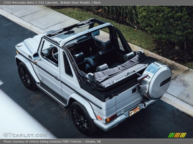 Brilliant Silver Metallic / Black 2000 Mercedes-Benz G 500 Cabriolet