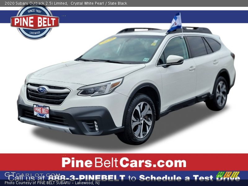 Crystal White Pearl / Slate Black 2020 Subaru Outback 2.5i Limited