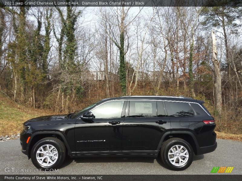 Diamond Black Crystal Pearl / Black 2021 Jeep Grand Cherokee L Limited 4x4