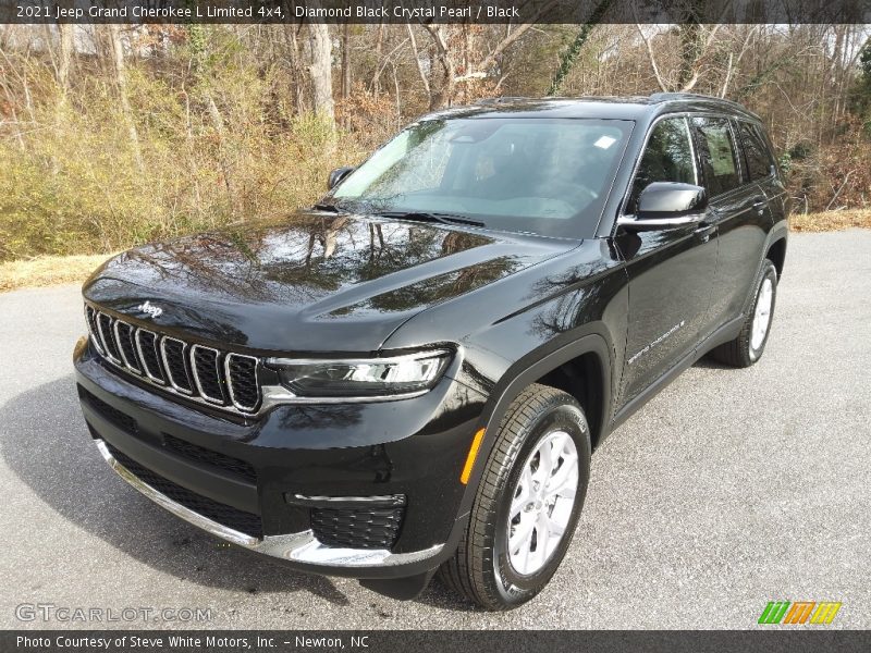Diamond Black Crystal Pearl / Black 2021 Jeep Grand Cherokee L Limited 4x4