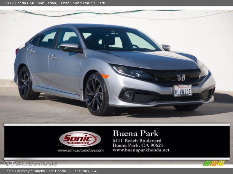 Lunar Silver Metallic / Black 2019 Honda Civic Sport Sedan