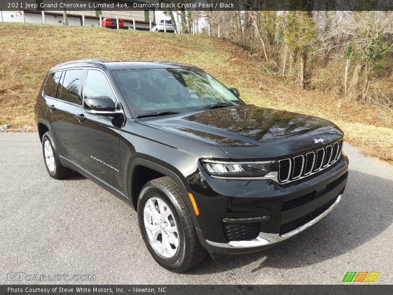 Diamond Black Crystal Pearl / Black 2021 Jeep Grand Cherokee L Limited 4x4