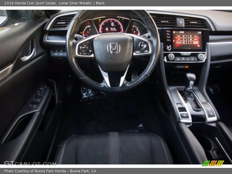 Lunar Silver Metallic / Black 2019 Honda Civic Sport Sedan