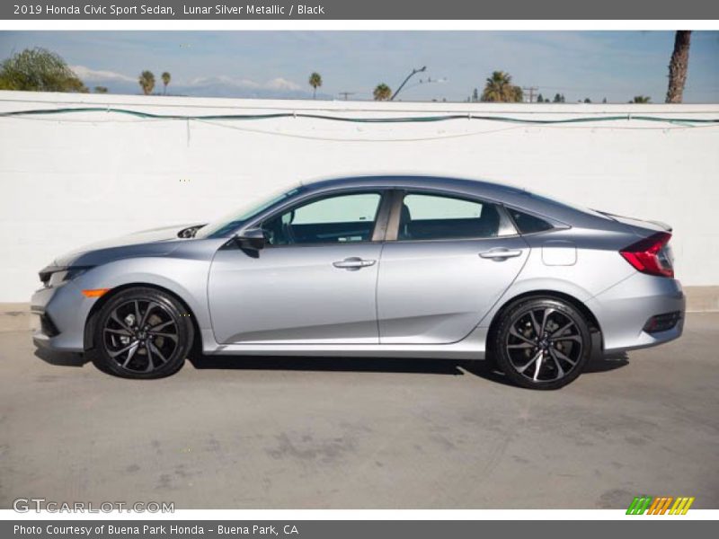 Lunar Silver Metallic / Black 2019 Honda Civic Sport Sedan