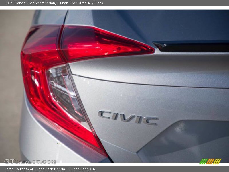 Lunar Silver Metallic / Black 2019 Honda Civic Sport Sedan