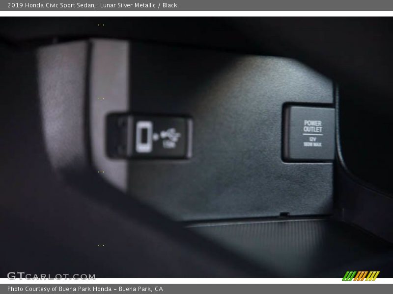 Lunar Silver Metallic / Black 2019 Honda Civic Sport Sedan