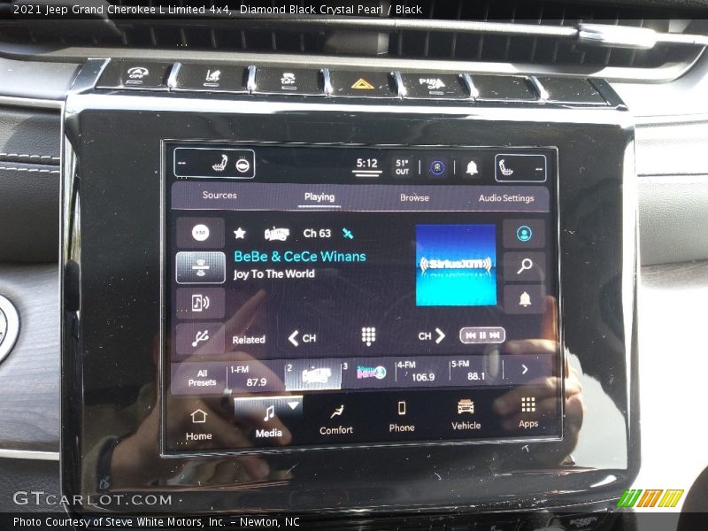 Diamond Black Crystal Pearl / Black 2021 Jeep Grand Cherokee L Limited 4x4