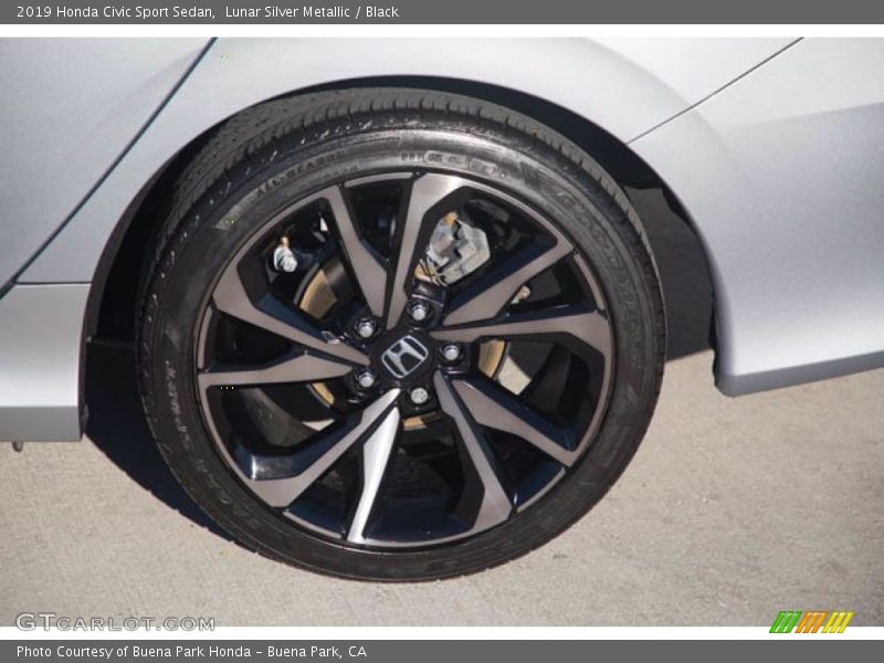 Lunar Silver Metallic / Black 2019 Honda Civic Sport Sedan