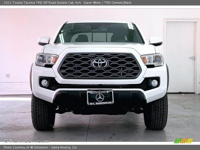 Super White / TRD Cement/Black 2021 Toyota Tacoma TRD Off Road Double Cab 4x4